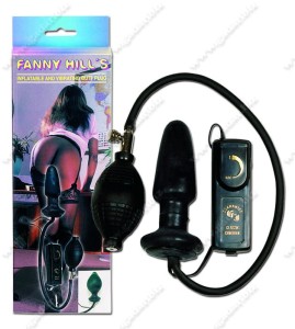 18002 Korek analny z pompką i wibratorem czarny