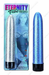 23131 Wibrator 7 " brokatowo - niebieski